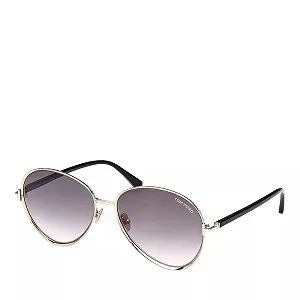 Женские солнцезащитные очки Tom Ford Rio TF1028 28B 59 мм Золотой металл - Фото 1