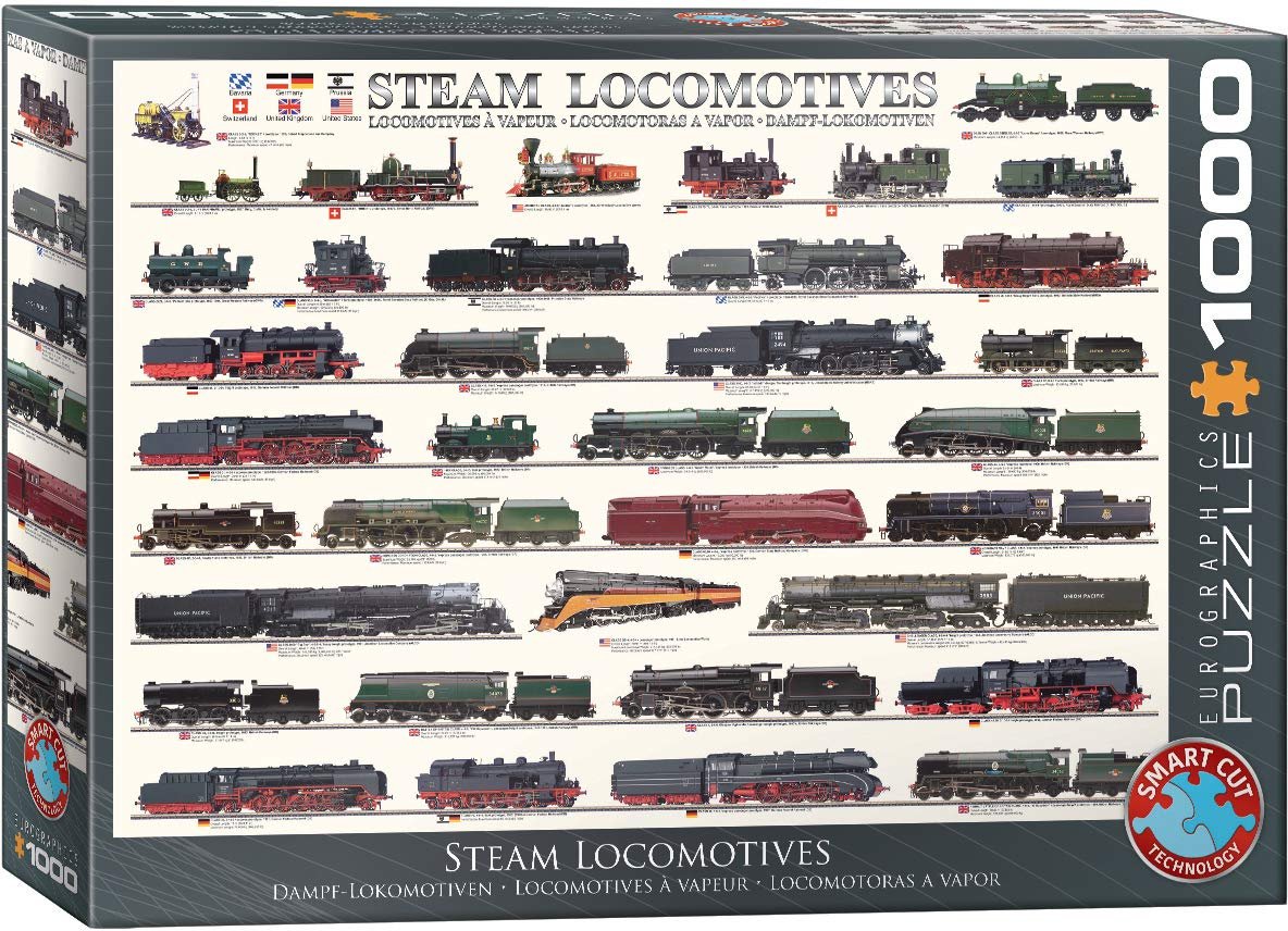 Пазл Eurographics Steam Locomotives 1000 елементів, фото №1