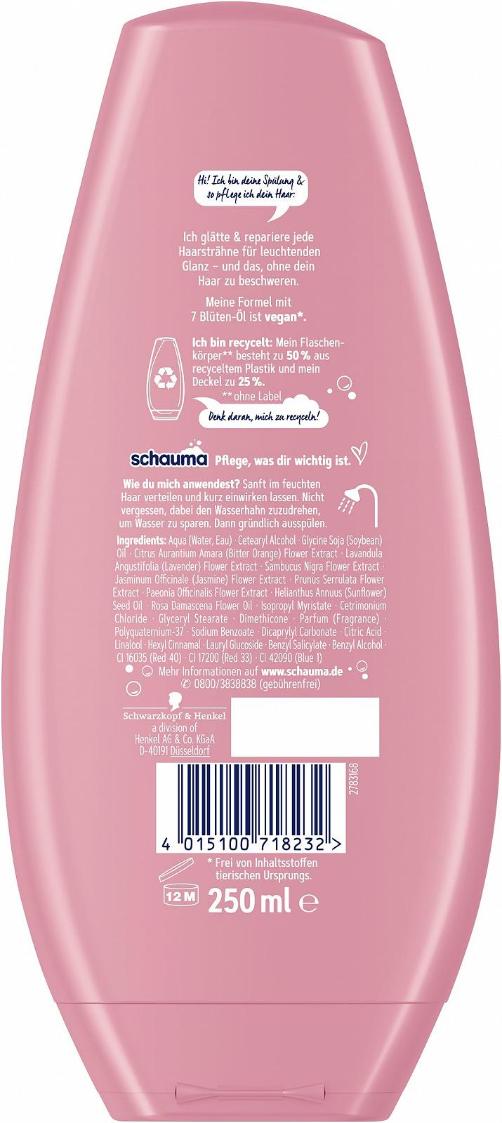 Кондиционер Schauma Schwarzkopf Repair 7 Flower Oil (2 x 250 мл) для сухих и измотанных волос, фото №3