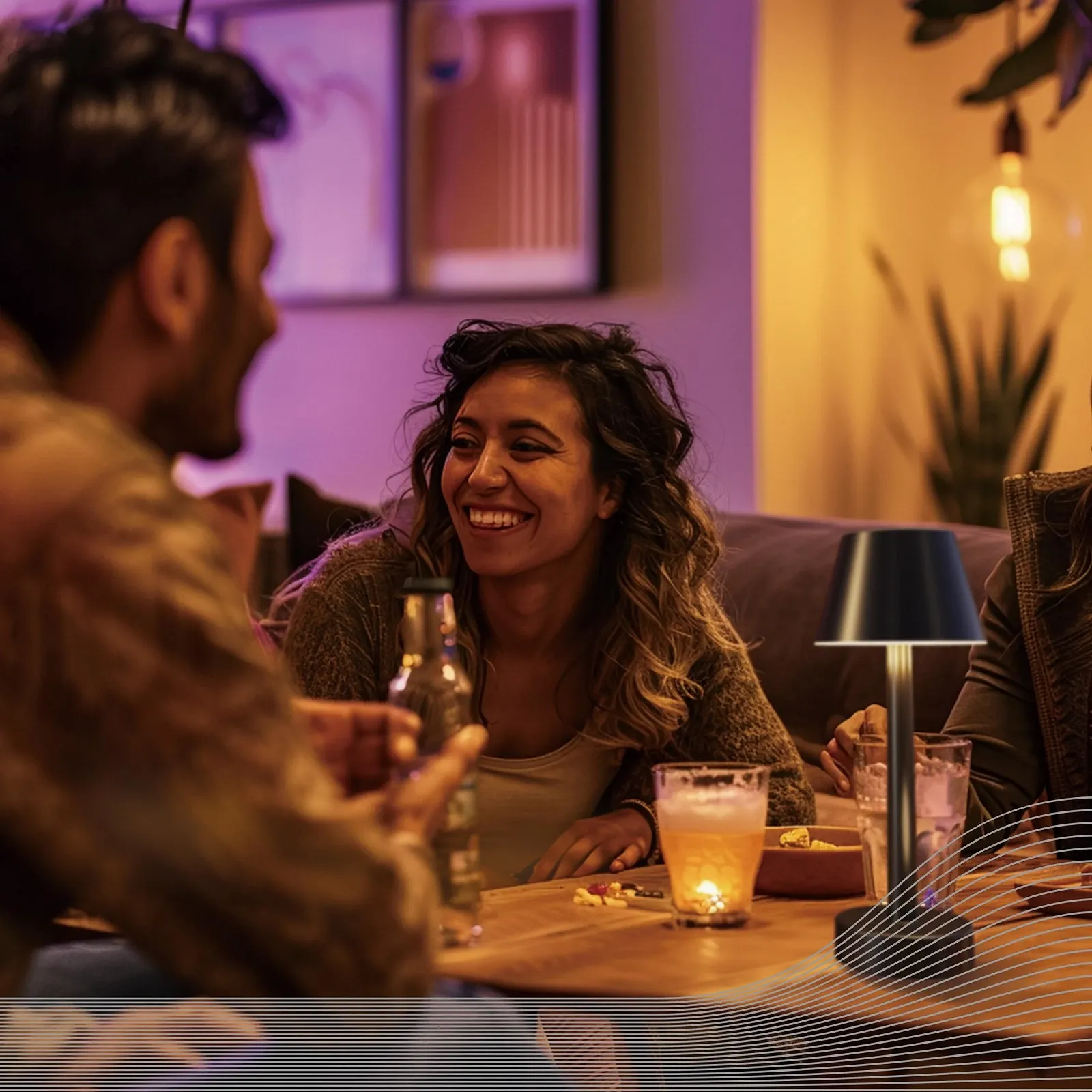 Настільна лампа CALEX Lucca Бездротова акумуляторна IP44 RGB Чорна (Набір із 2), фото №4