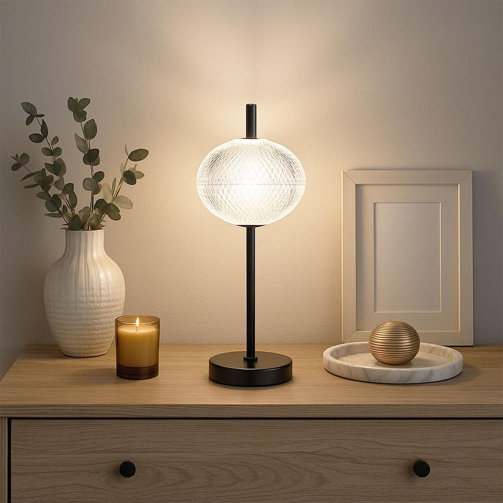 Настольная лампа GLOBO LED 40 см Black, фото №5