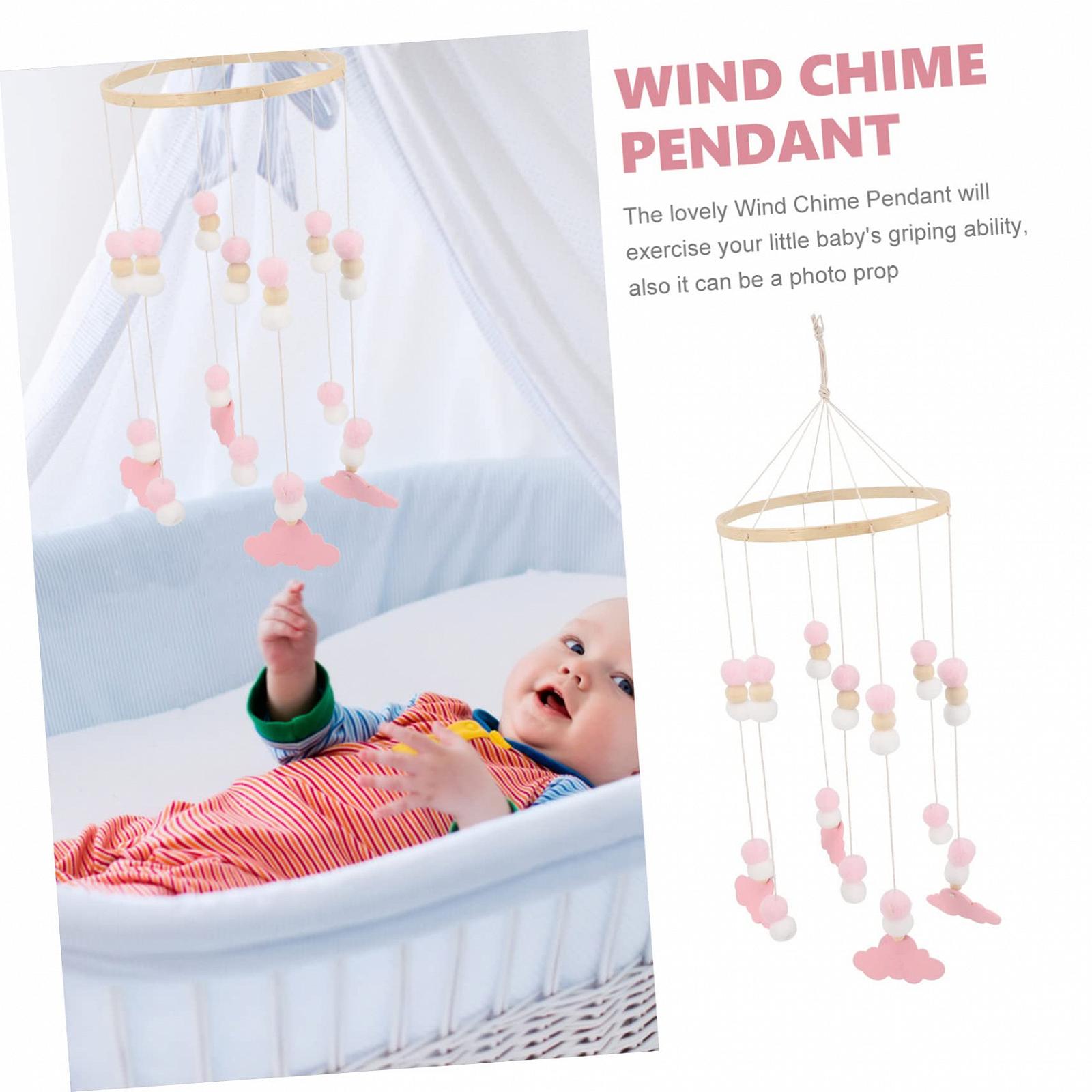 Игрушка VICASKY Wind Chime Mobile для детской кроватки из фетра и дерева набор из 4 шт., фото №3