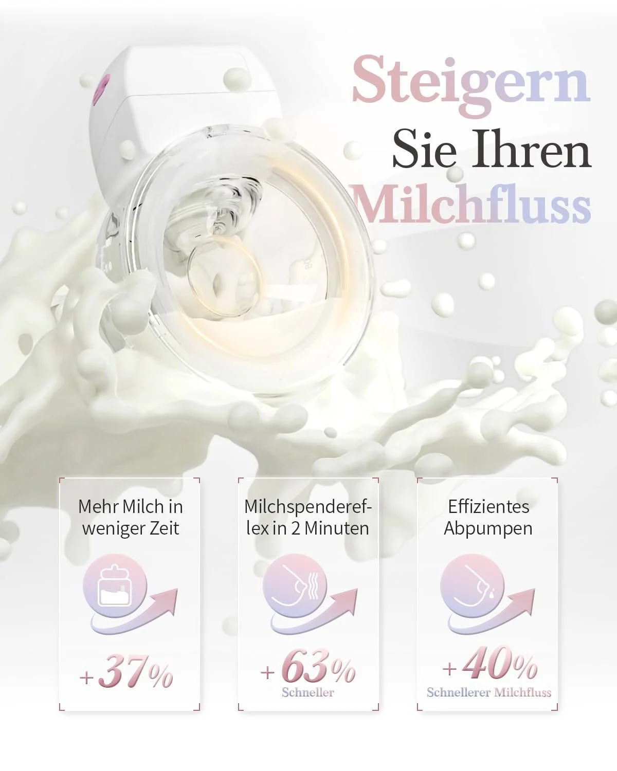 Молокоотсос электрический двойной KISSBOBO, 3 режима, 9 уровней, тихий, беспроводной, перезаряжаемый, 21 мм/24 мм, белый, 2 шт., фото №2 Молокоотсос электрический двойной KISSBOBO, 3 режима, 9 уровней, тихий, беспроводной, перезаряжаемый, 21 мм/24 мм, белый, 2 шт., фото №2