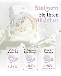 Молокоотсос электрический двойной KISSBOBO, 3 режима, 9 уровней, тихий, беспроводной, перезаряжаемый, 21 мм/24 мм, белый, 2 шт. synthetic.ua - Фото 1