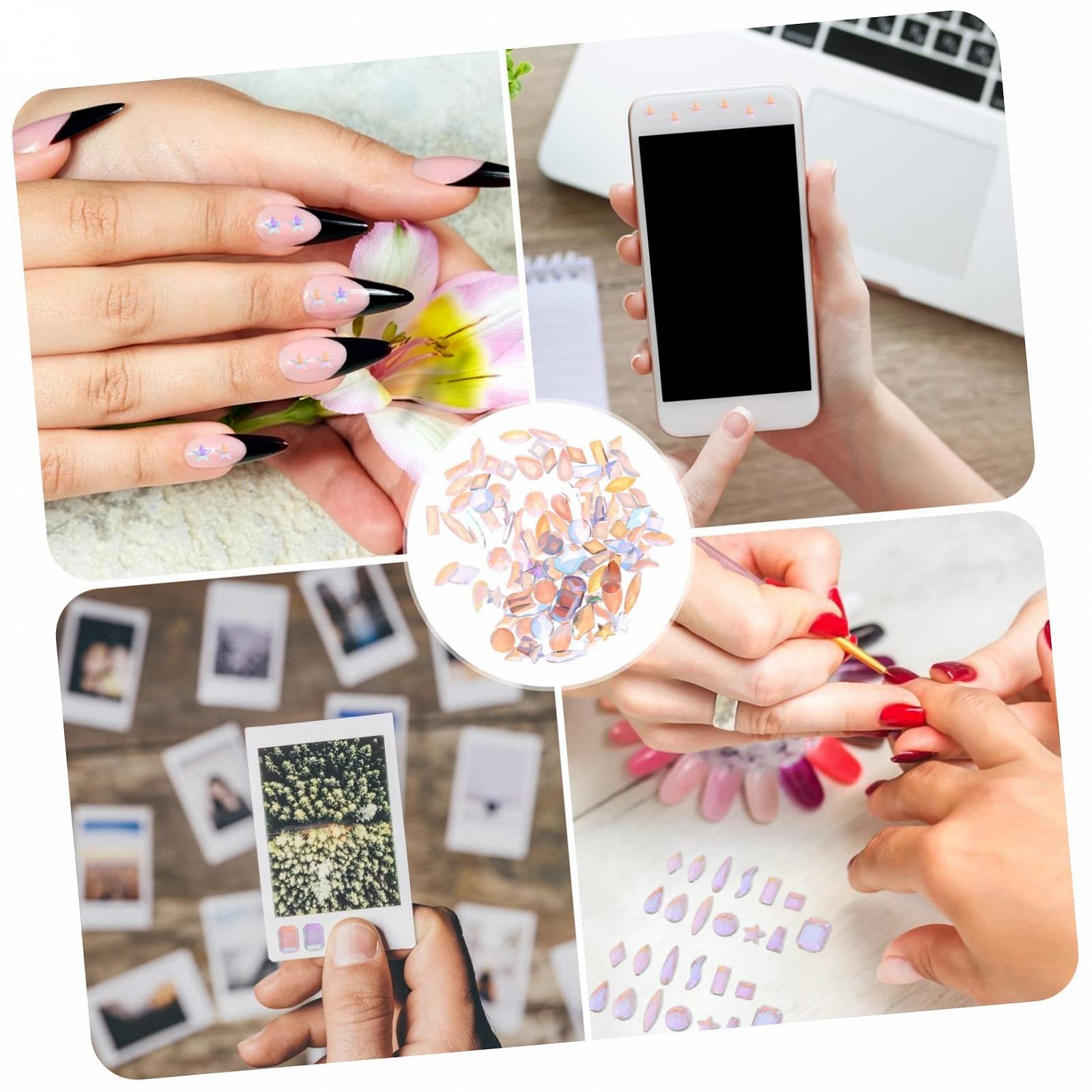 Украшения для ногтей Упаковка 100 шт. Стразы для лица Разные драгоценные камни для ногтей Стразы для ногтей Маникюр Кристаллы для ногтей Декор своими руками, фото №8