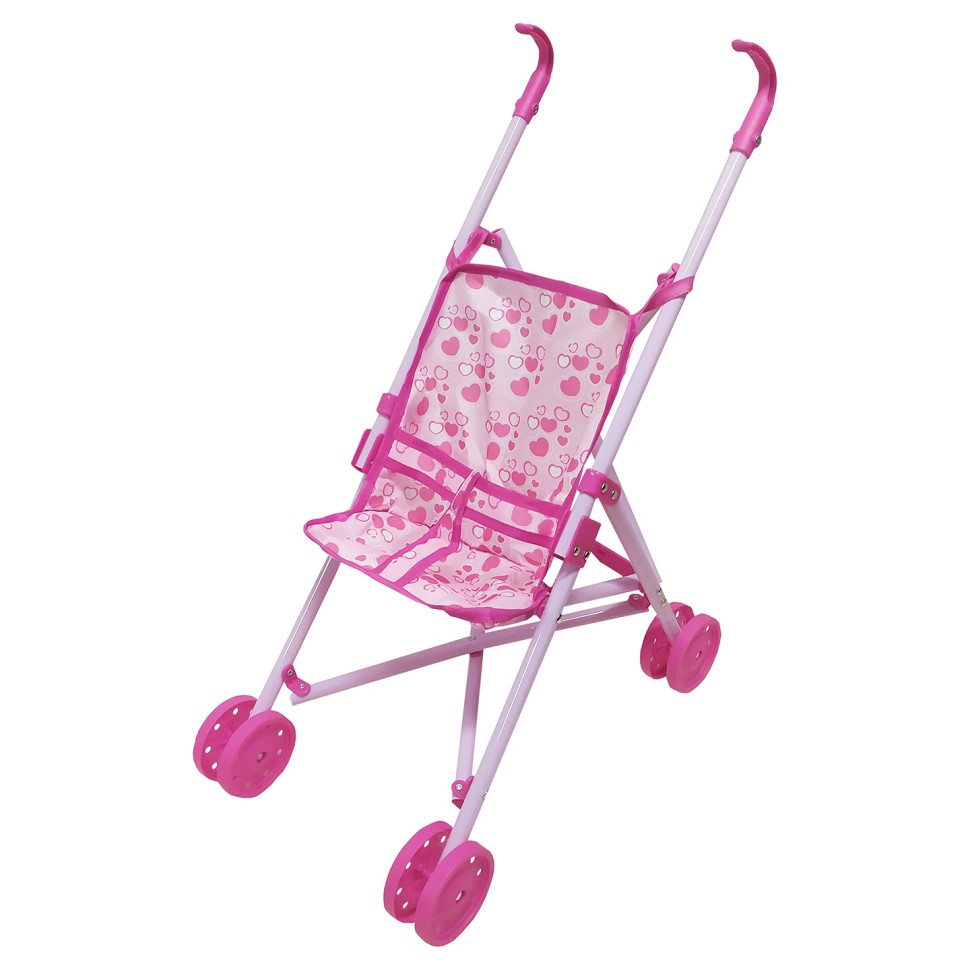 Коляска для кукол Bambi M 0348 игрушечная коляска-трость 58 х 13 см Сердце, фото №1