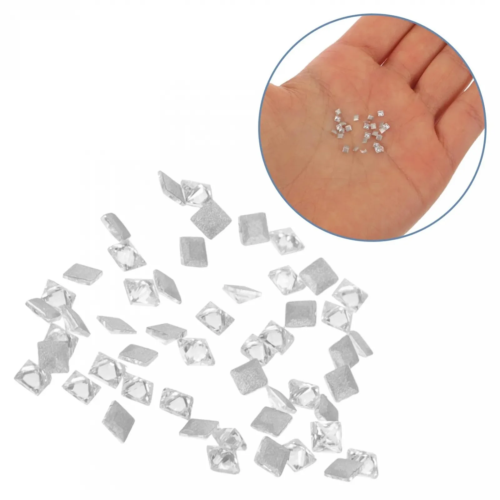 Набор из 50 плоских украшений для ногтей, драгоценные камни для ногтей, 3D подвески для ногтей, декоративные подвески для ногтей, подвески для ногтей, фото №4