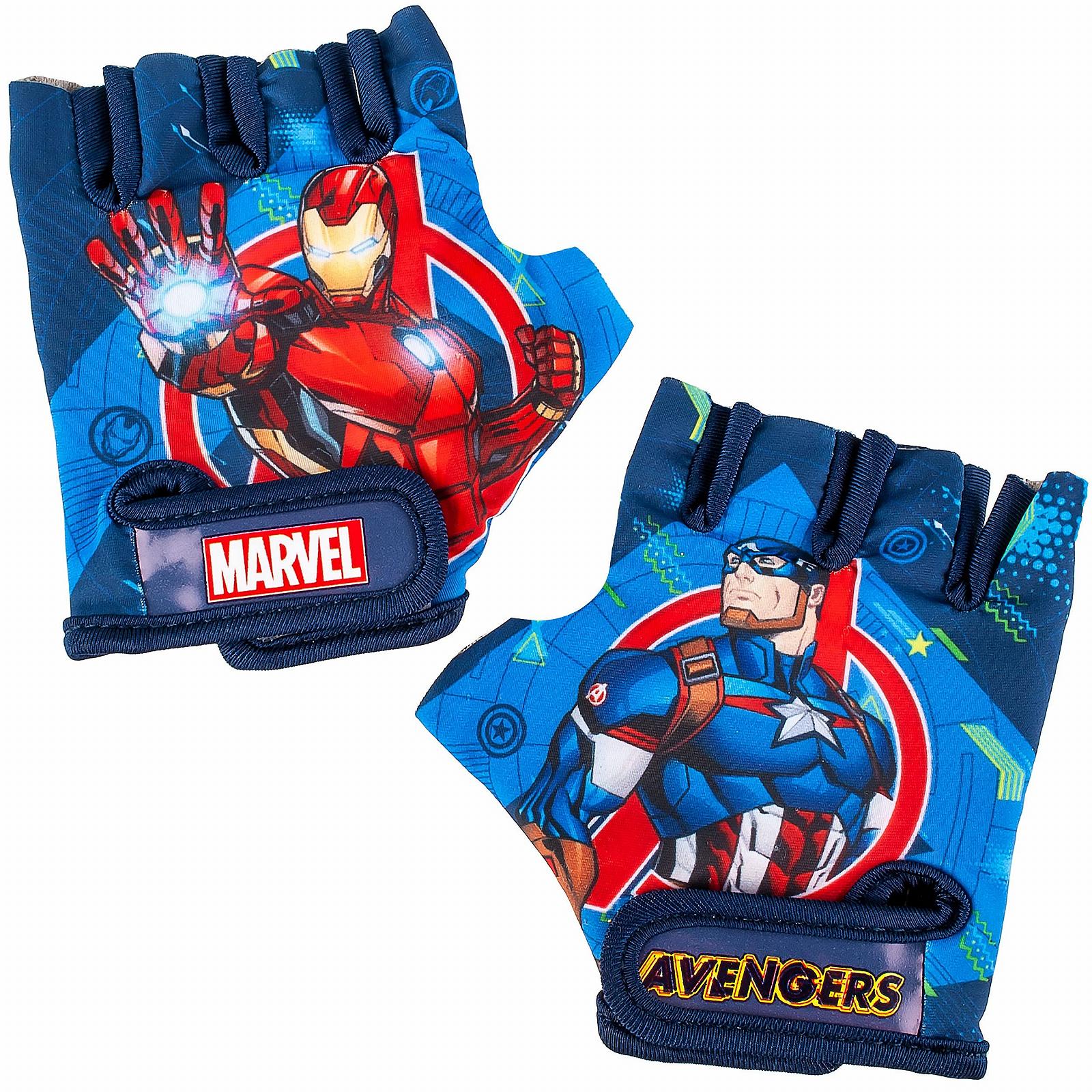 Комплект защиты Avengers: наколенники, налокотники, велосипедные перчатки, для детей от 4 до 12 лет, фото №9