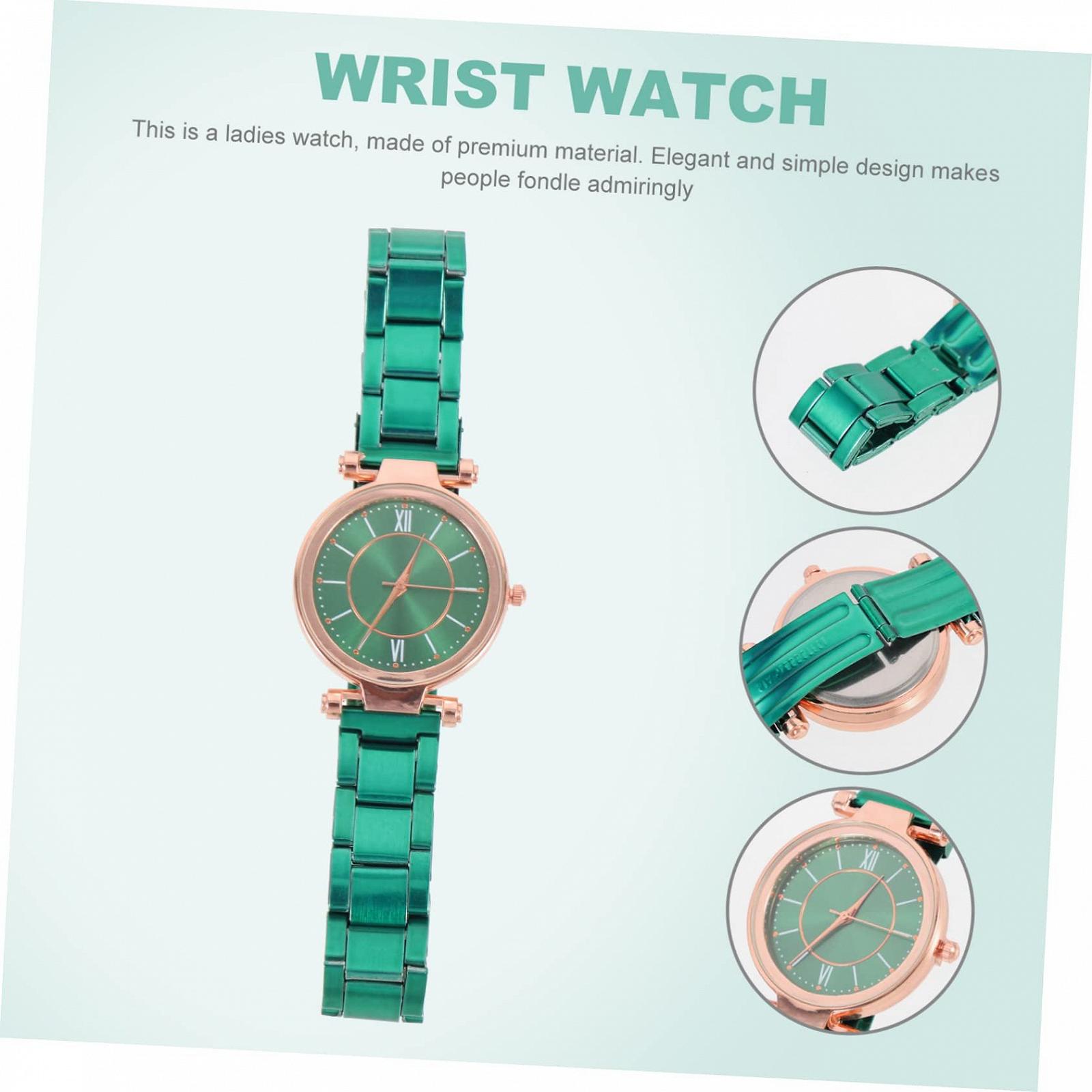 Годинник жіночий LIFKOME Кварцовий Зелений Ремінець, фото №4