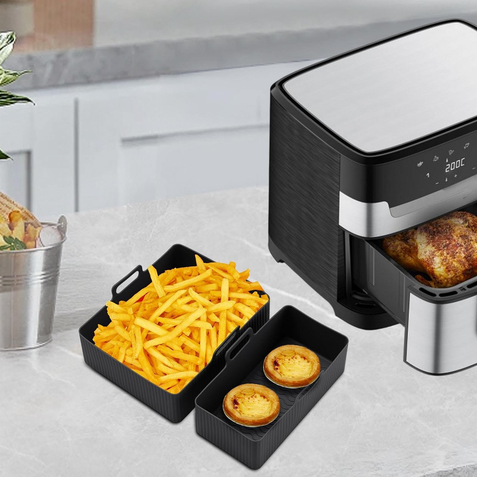 Силиконовая корзина для аэрофритюрницы 2 шт прямоугольная Multifunctional, фото №3
