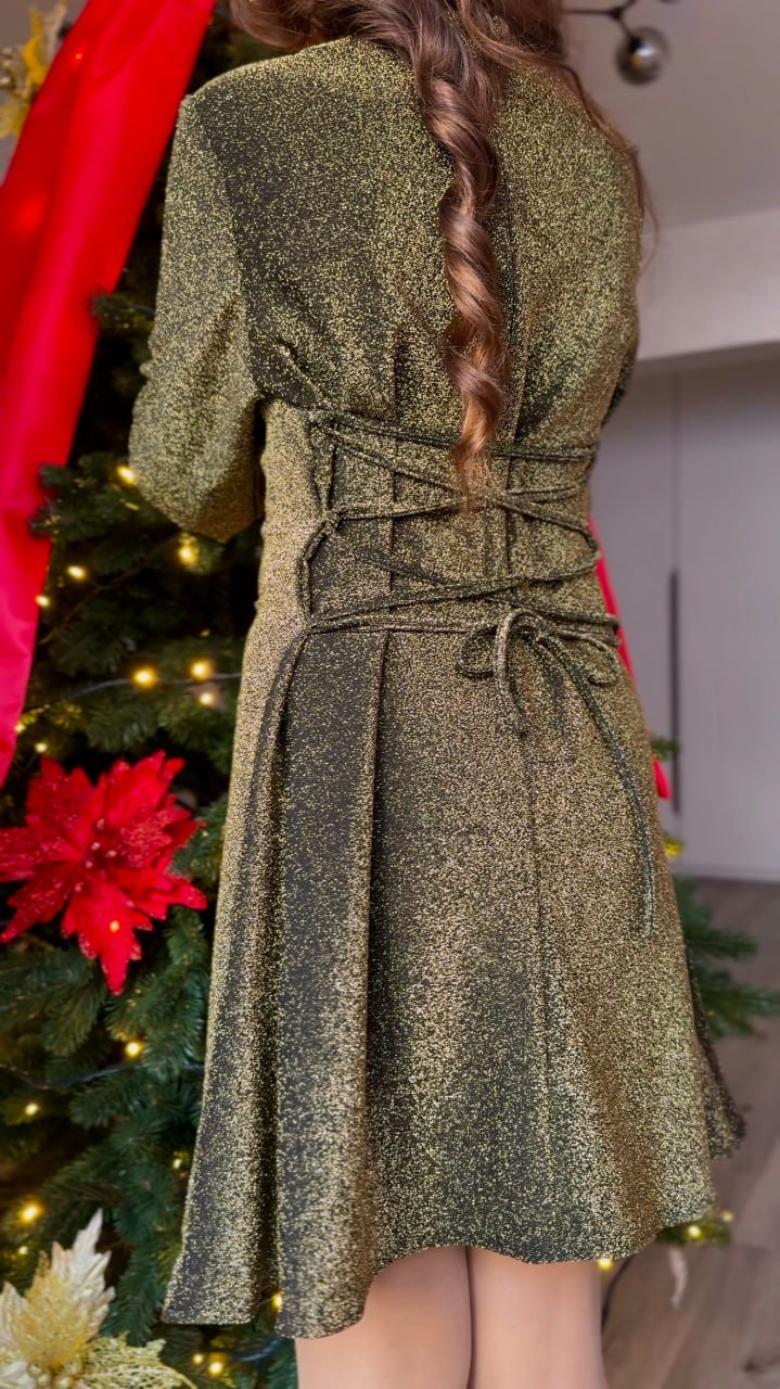 Шикарное новогоднее платье "Феерия" от 140 до 164 см - изумруд, золото, бордо и черный., фото №7 Шикарное новогоднее платье "Феерия" от 140 до 164 см - изумруд, золото, бордо и черный., фото №7