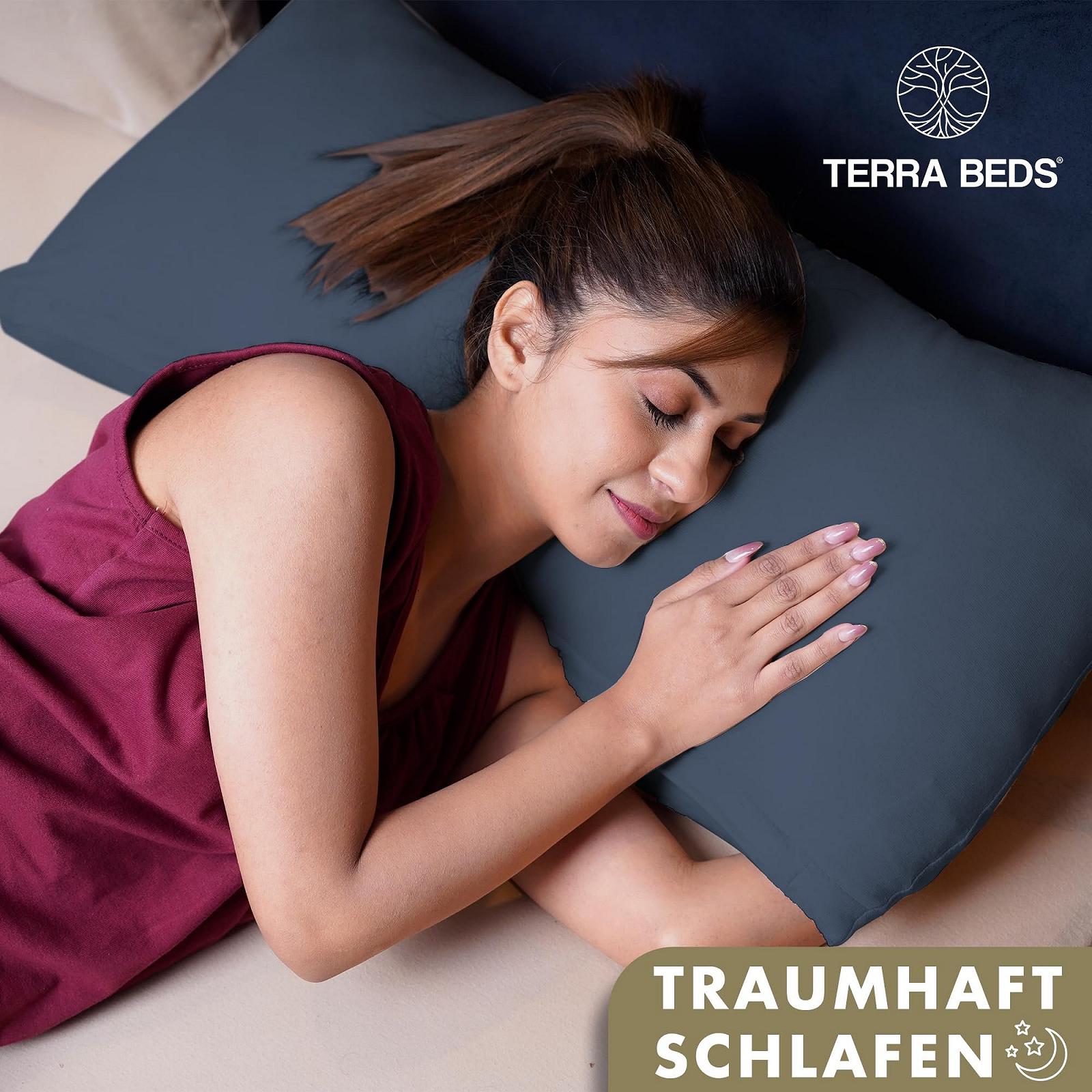 Наволочка Terra Beds 40 x 80 см (набор из 2), хлопковый трикотаж, 160 г/м

, Oeko-Tex certified, антрацитовый серый, фото №5
