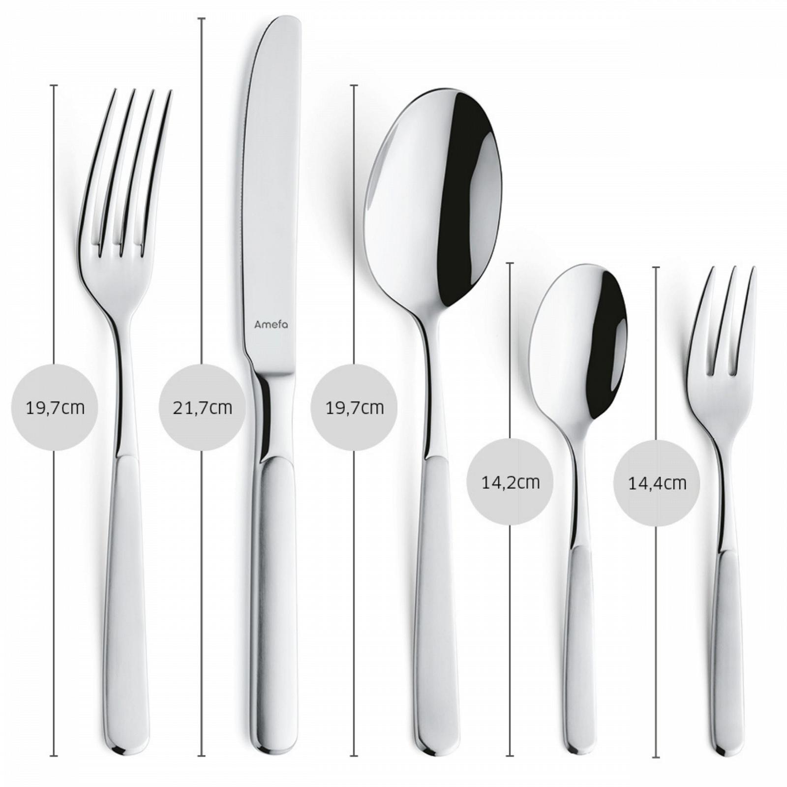 Набор столовых приборов Amefa SATINA 30 предметов (6 персон) Нержавеющая сталь, фото №5 Набор столовых приборов Amefa SATINA 30 предметов (6 персон) Нержавеющая сталь, фото №5