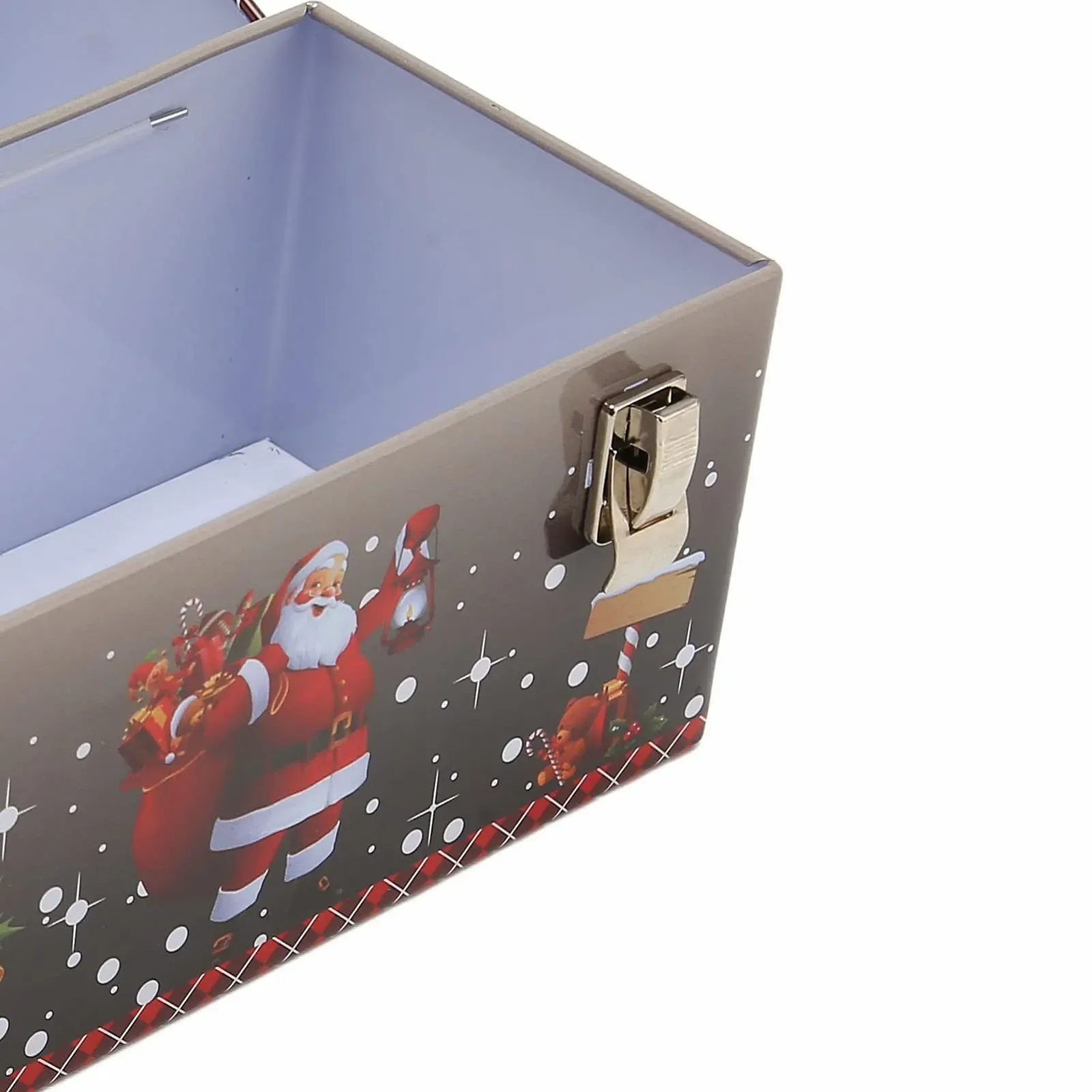 Копилка Рождественская жестяная с ручкой, фото №4