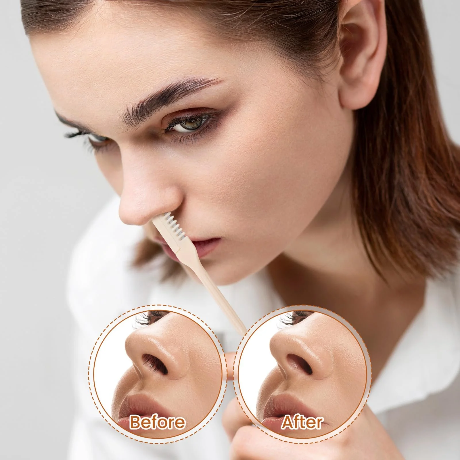 Тример для волосся в носі JIEYAO 3 Pieces 2-in-1 З подвійною насадкою, портативний, фото №4