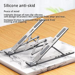 Подставка для ноутбука складная алюминиевый сплав 6 уровней высоты для 10-17,3 дюймов ноутбуков планшетов synthetic.ua - Фото 1