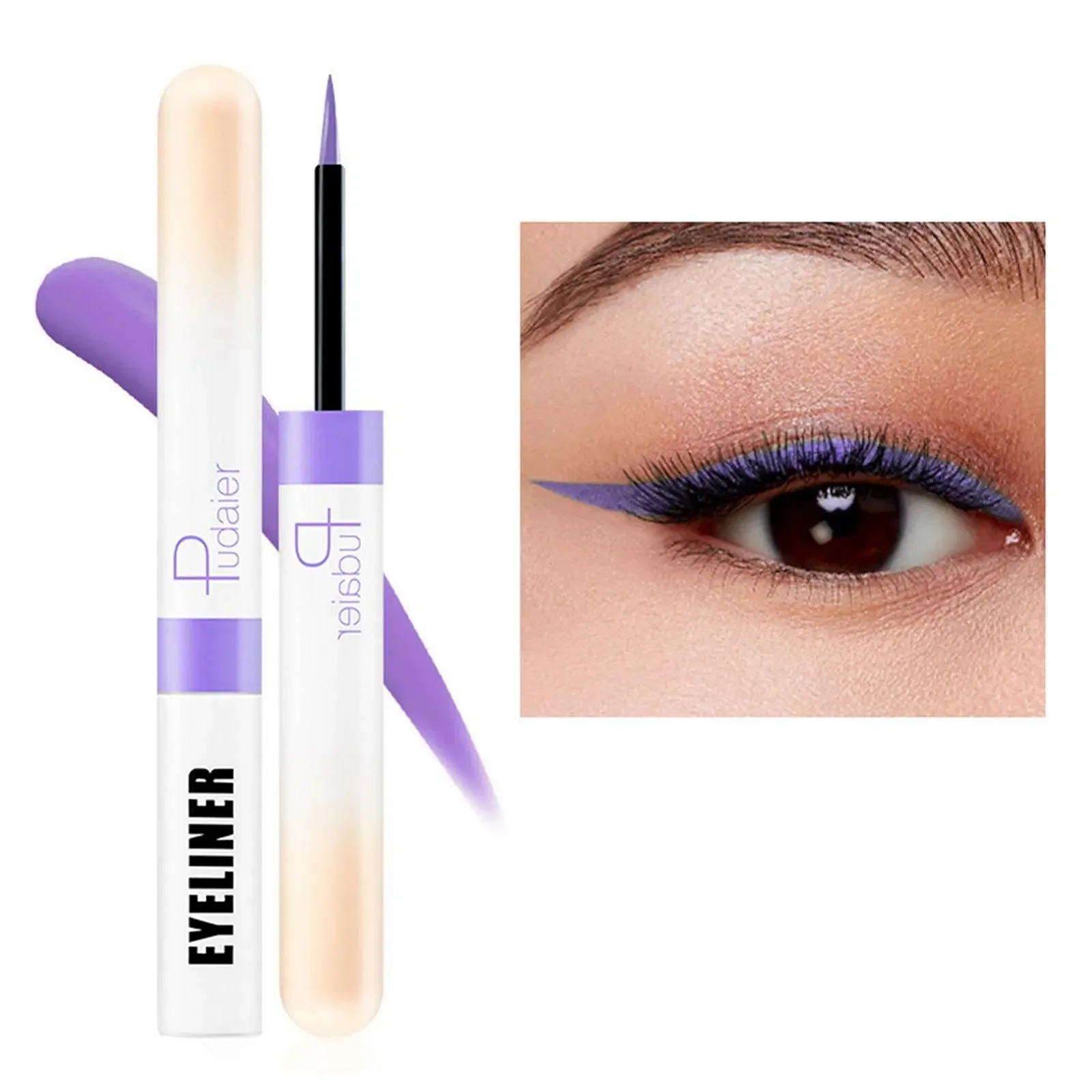 Підводка для очей Lingjiong водостійка, швидковисихаюча, довготривала з прецизійним кінчиком, фото №7