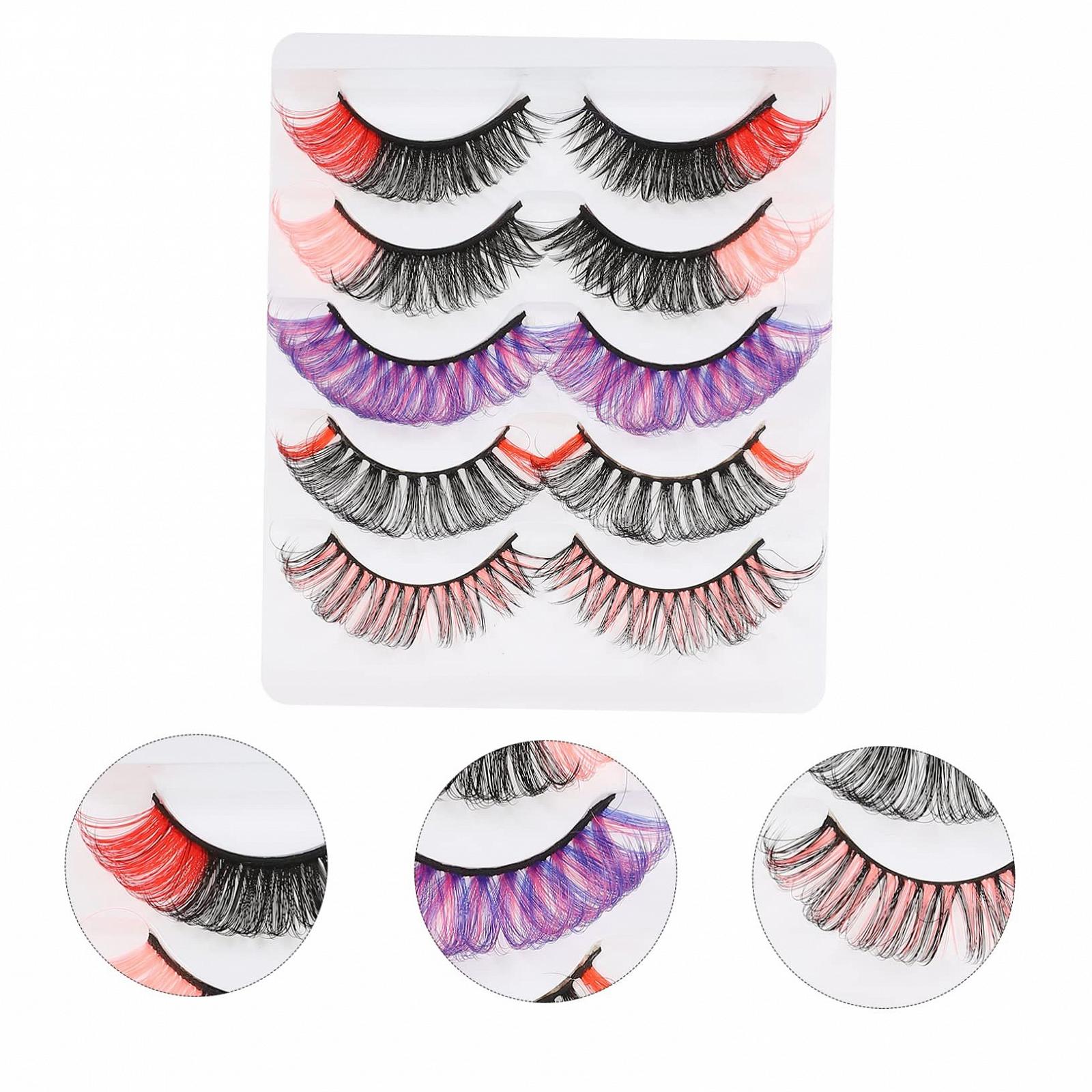 Вії Angoily Natural 5D Imitation Mink Extension Колірні, фото №7