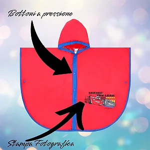 Непромокаемый дождевой плащ Ellepi Cars synthetic.ua - Фото 1