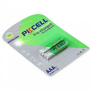 Аккумулятор PKCELL 1.2V AAA 600mAh NiMH Already Charged 2 штуки в блистере за блистер Q12 - Фото 1
