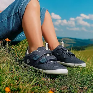 Дитяче взуття для босих ніг GIESSWEIN Canvas Дихаюче дитяче взуття з широким носком і практичною застібкою synthetic.ua - Фото 1