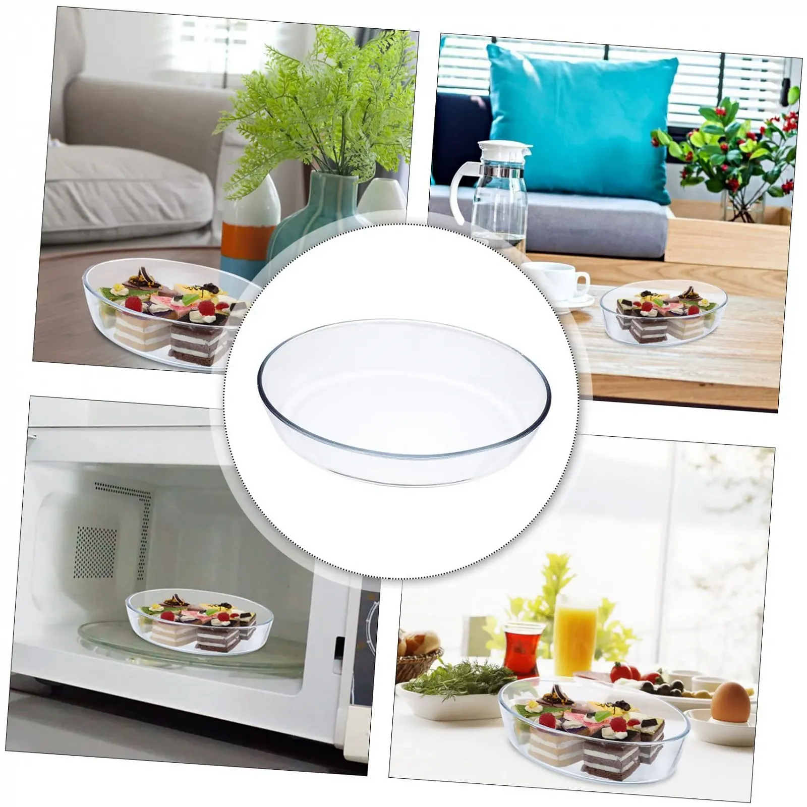 Стеклянная форма для выпечки SOIMISS Жаростойкая Закаленное стекло 1,6 л, фото №5