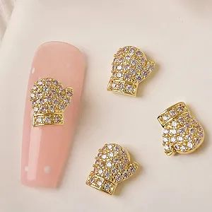 Украшения для ногтей Рождественские 3D декор для ногтей Снежинка Олень Елка Носки Стразы для ногтей Металлические заклепки для ногтей - Фото 1