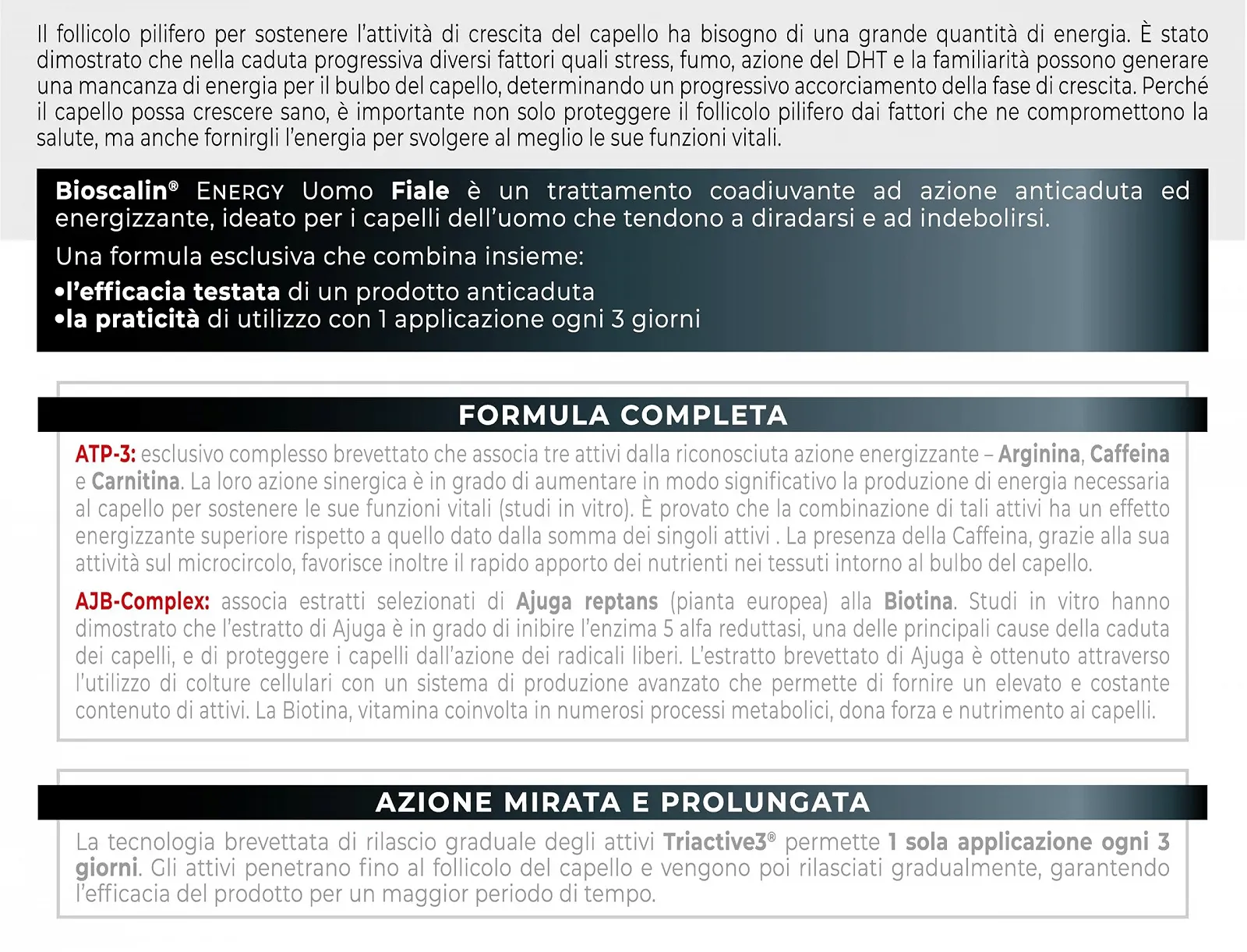 Ампули Bioscalin Energy для Чоловіків для Зміцнення Волосся та Запобігання Випадінню 1 Ампула Кожні 3 Дні 1 Місяць, фото №3 Ампули Bioscalin Energy для Чоловіків для Зміцнення Волосся та Запобігання Випадінню 1 Ампула Кожні 3 Дні 1 Місяць, фото №3
