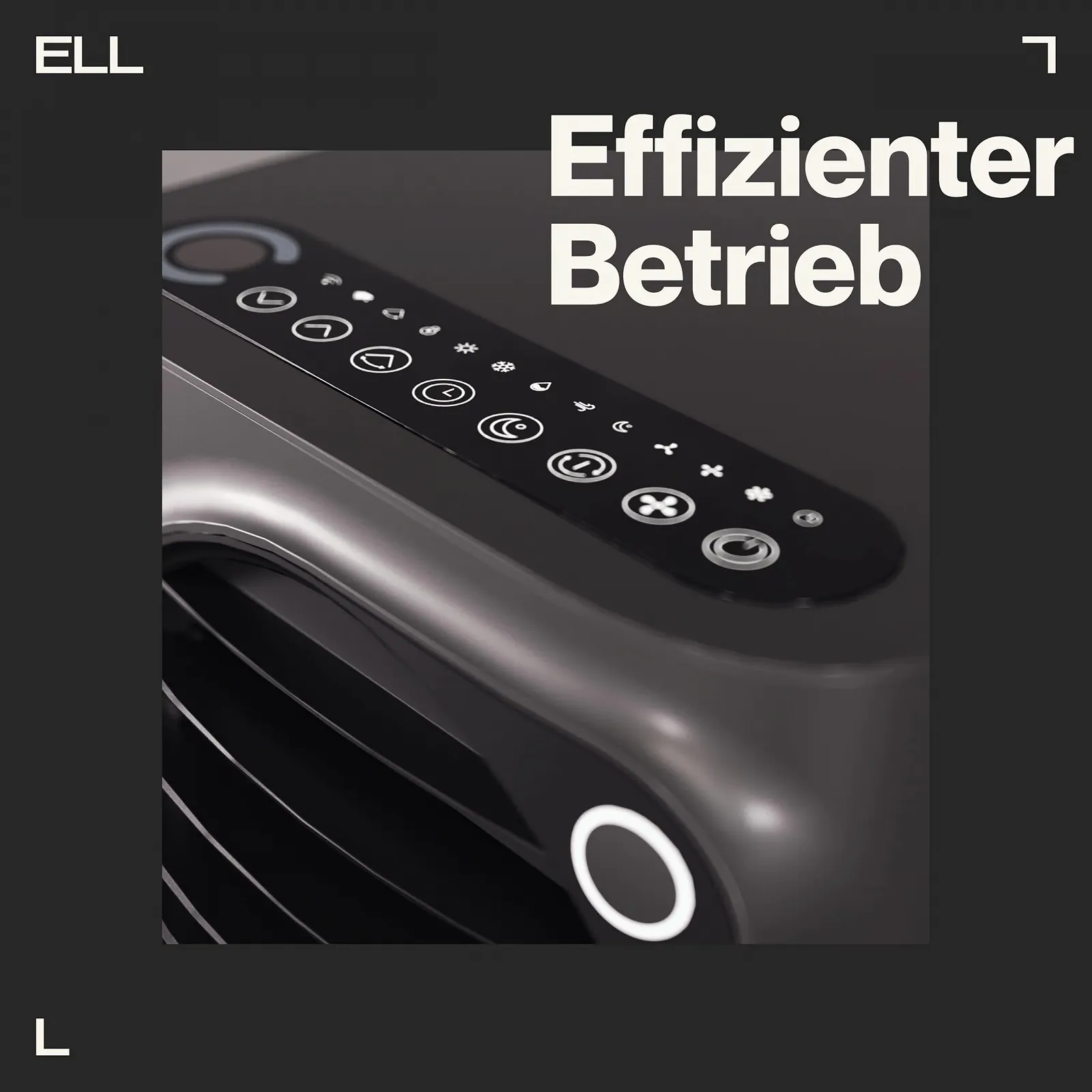 Мобільний кондиціонер 4-в-1 ELL Atmos 12000 BTU охолодження 9000 BTU обігрів Wi-Fi Сірий антрацит, фото №4