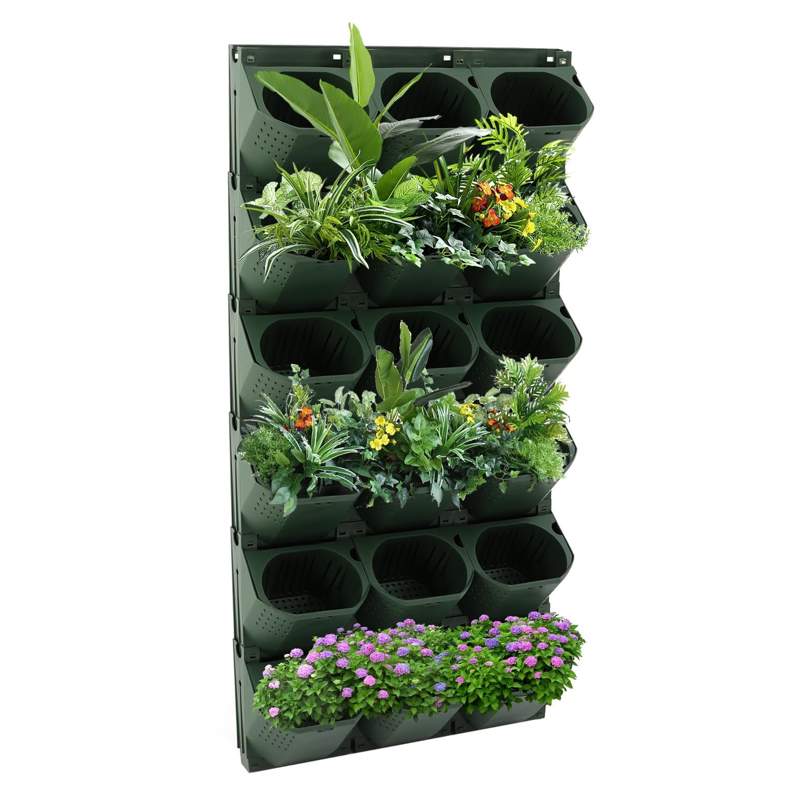 Вертикальне настінне кашпо 36 кишень PP Оливковий, фото №6 Вертикальне настінне кашпо 36 кишень PP Оливковий, фото №6