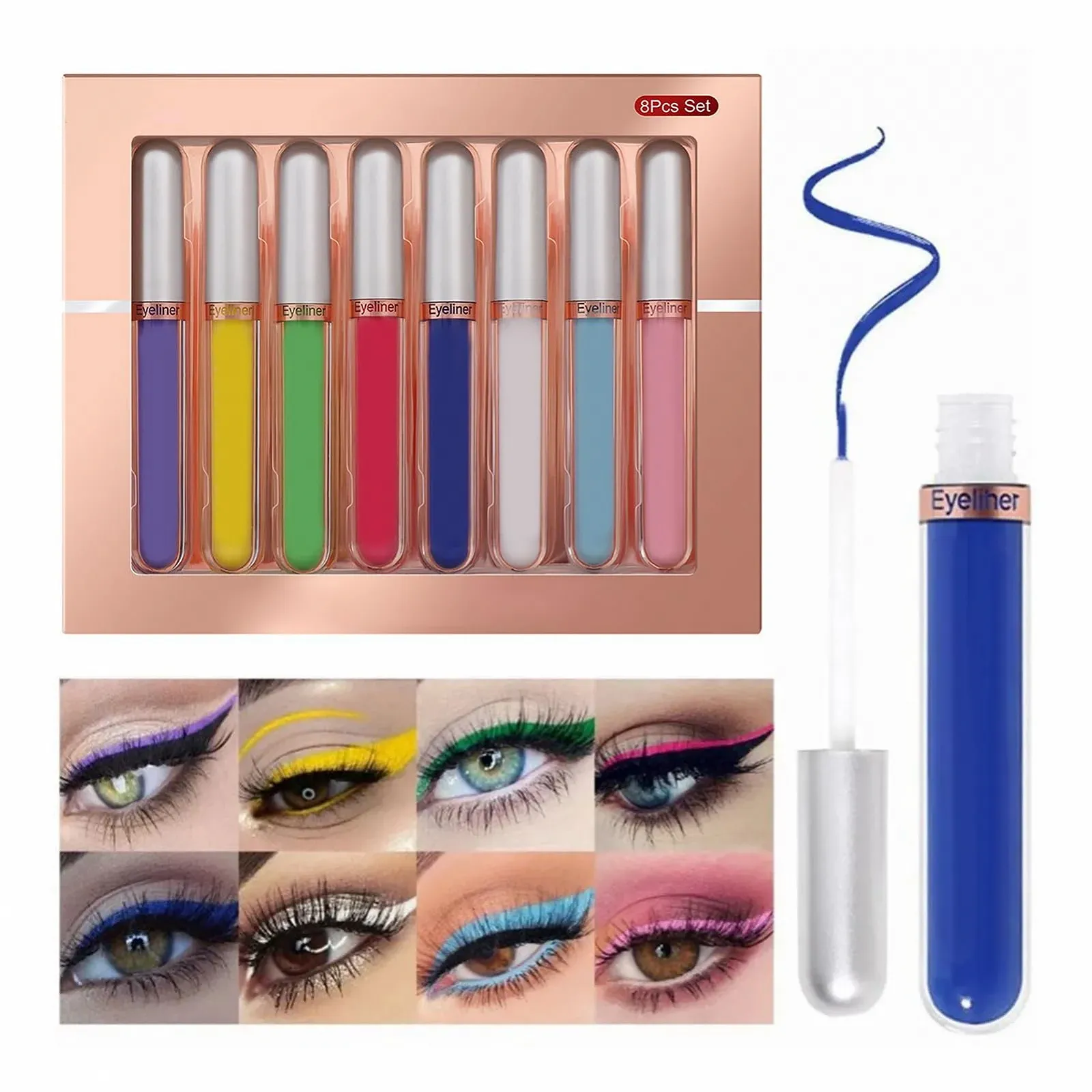 Жидкая Подводка 8 цветов, водостойкая, быстросохнущая, фото №7