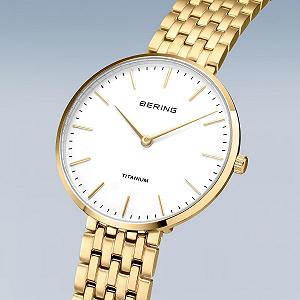 Жіночий годинник Кварцовий BERING Titanium Collection 19334-334, Браслет synthetic.ua - Фото 1