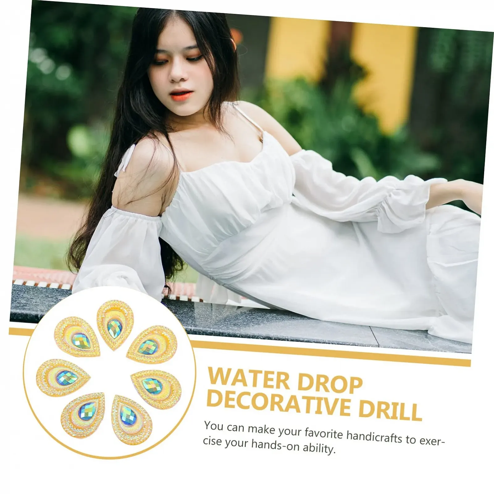 Стразы Operitacx Павлин, 100 шт, ручной работы, цвета аква-феи для шитья и рукоделия, фото №8