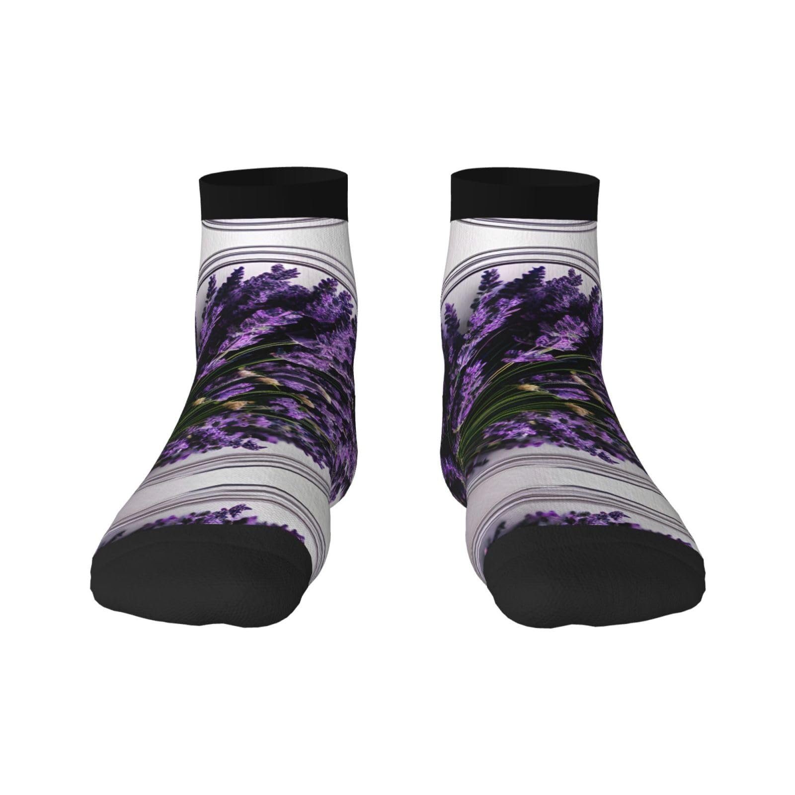 Носки Модные Удобные Взрослые Подходят для Всех Сезонов Фиолетовый Лаванда Фиолетовый Лаванда 1 One Size, Фиолетовый Лаванда 1, фото №1