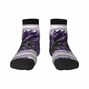 Носки Модные Удобные Взрослые Подходят для Всех Сезонов Фиолетовый Лаванда Фиолетовый Лаванда 1 One Size, Фиолетовый Лаванда 1 - Фото 1