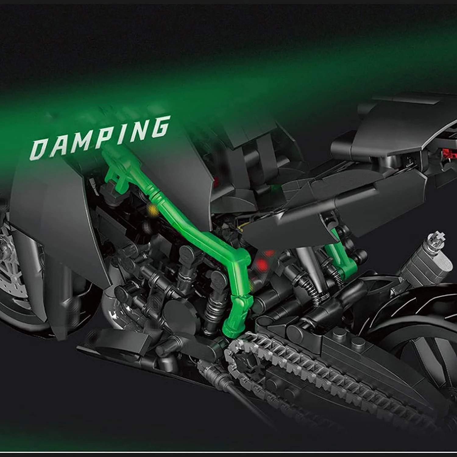 Конструктор Мотоцикл YILETKC Technik Kawasaki H2R, 888 деталей, технологичный супермотоцикл, конструктор гоночного мотоцикла, подарок для взрослых и подростков, фото №4 Конструктор Мотоцикл YILETKC Technik Kawasaki H2R, 888 деталей, технологичный супермотоцикл, конструктор гоночного мотоцикла, подарок для взрослых и подростков, фото №4