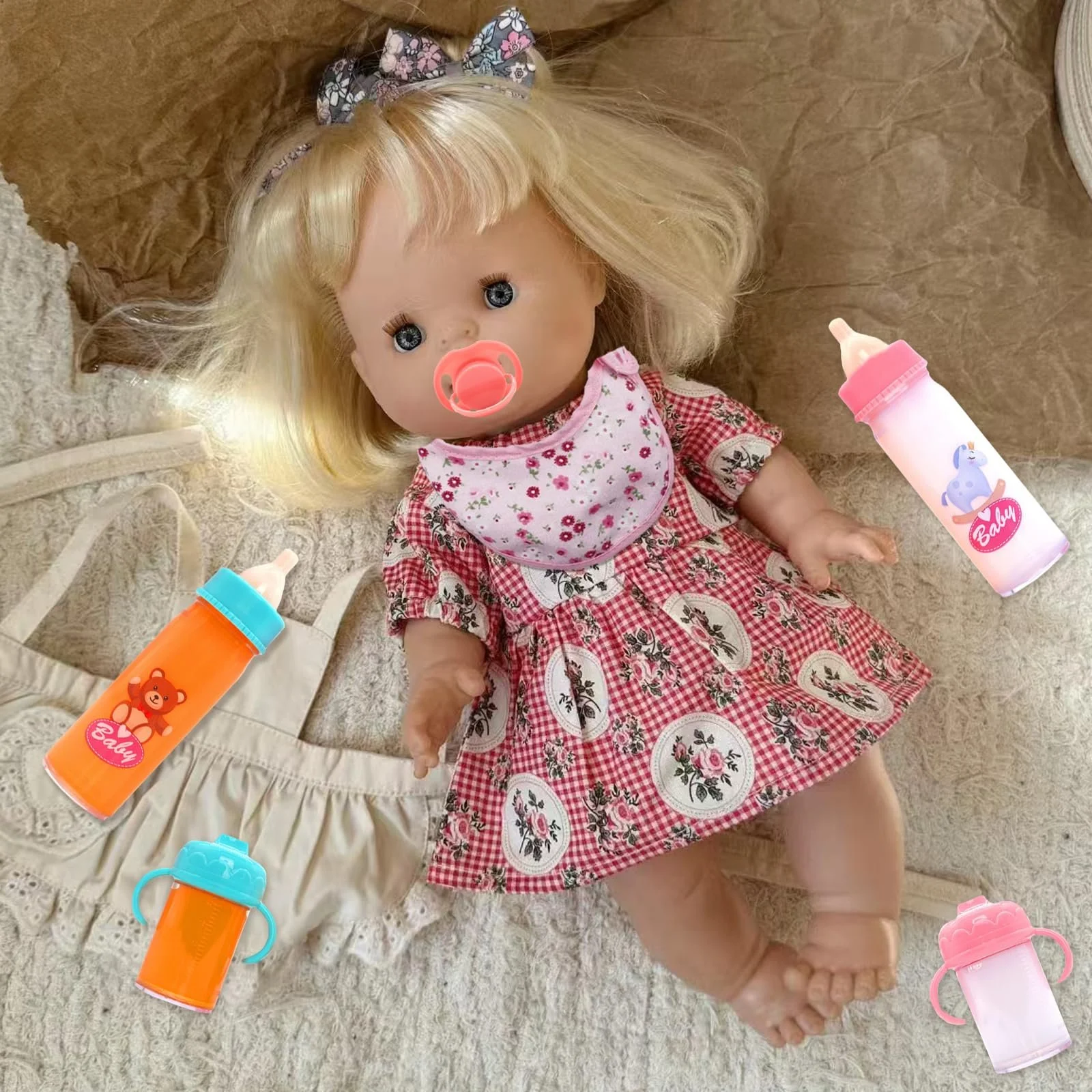 Аксесуари для ляльок DIELOVEHUA 6 шт: 2 шт чарівні пляшечки, 2 шт лялькові пустушки, 2 лялькові нагрудники, фото №5 Аксесуари для ляльок DIELOVEHUA 6 шт: 2 шт чарівні пляшечки, 2 шт лялькові пустушки, 2 лялькові нагрудники, фото №5