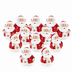 Фигурки Дед Мороз Logbuch-Verlag, 12 шт, миниатюрный подарок, красный, белый - Фото 1