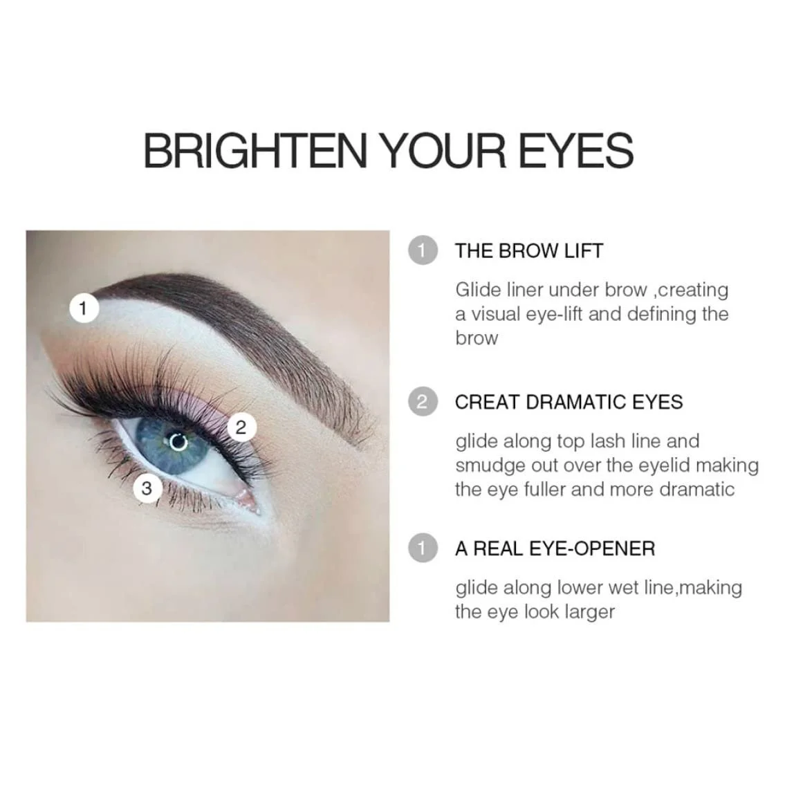 Набір олівців для очей Матовий Гіпоалергенний, фото №2 Набір олівців для очей Матовий Гіпоалергенний, фото №2