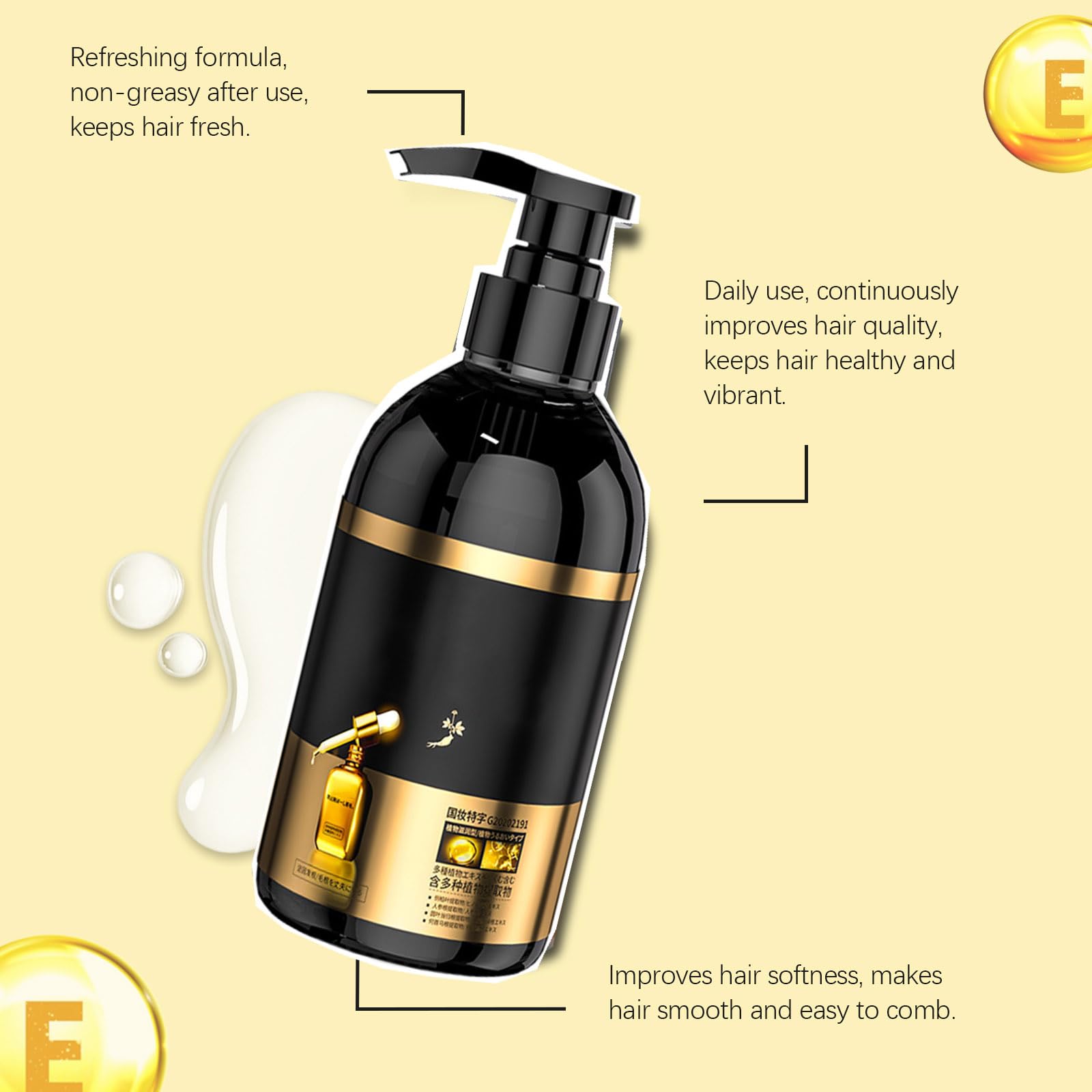 Шампунь Bai Hei Ke Anti-Hair Loss Ginseng 3 шт., фото №4