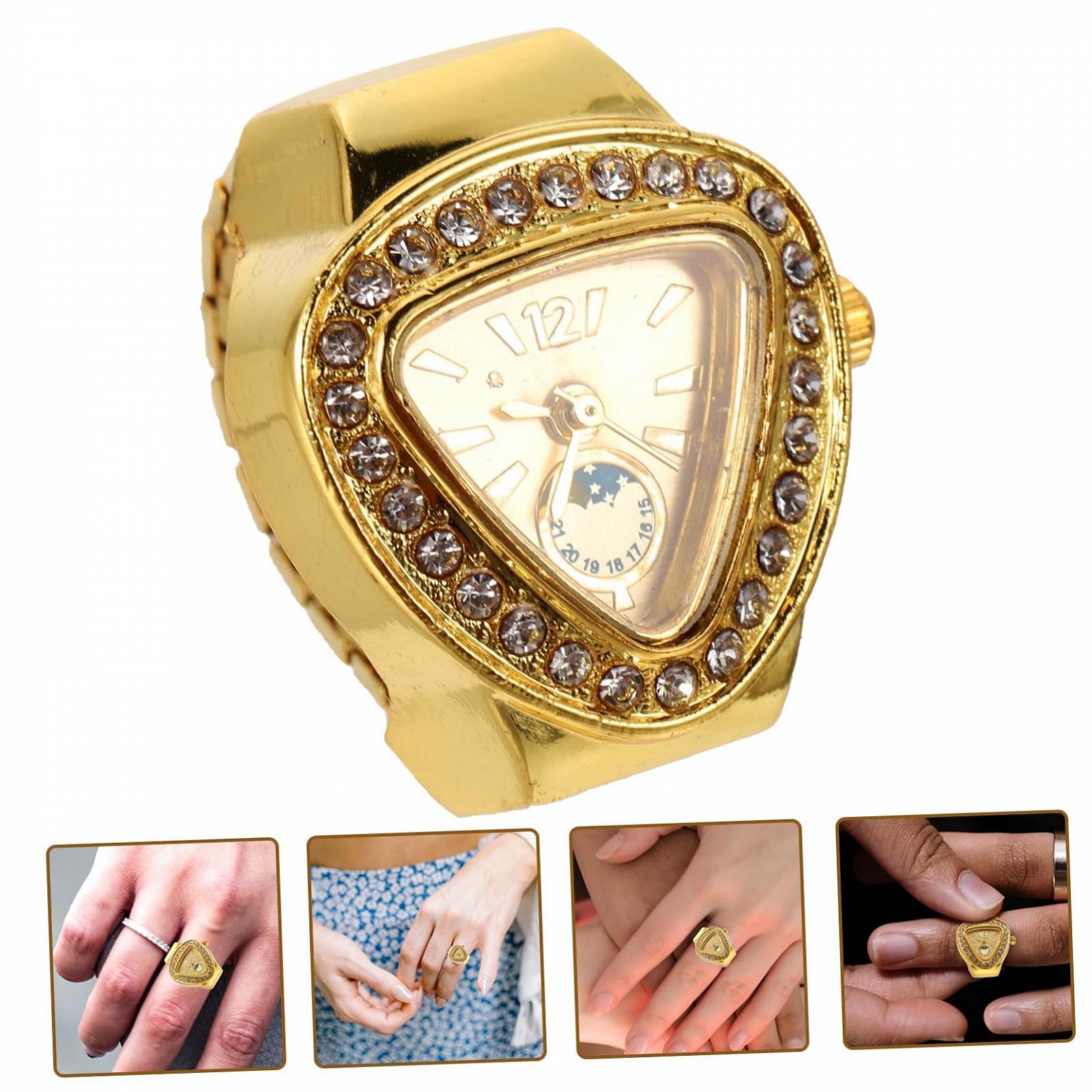 Кільце-годинник Healvian Mini Золотий, фото №9