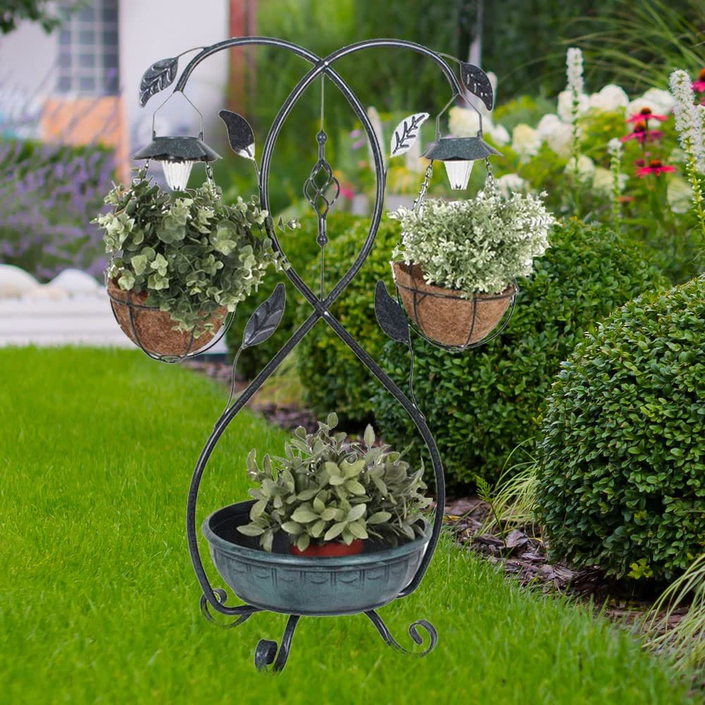 Підставка для рослин Harms 315127 Світлодіодна на сонячній енергії Дизайн листя, фото №3 Підставка для рослин Harms 315127 Світлодіодна на сонячній енергії Дизайн листя, фото №3