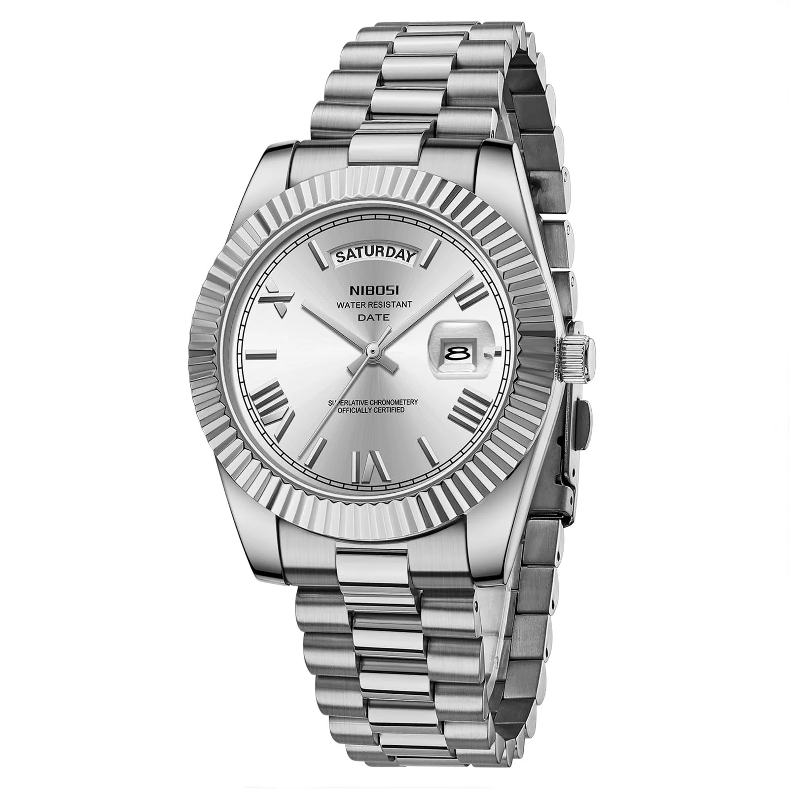 Мужские часы NIBOSI Кварцевые Аналоговые Часы из нержавеющей стали Водонепроницаемые Бизнес Классические Часы с Днем и Датой, фото №1 Мужские часы NIBOSI Кварцевые Аналоговые Часы из нержавеющей стали Водонепроницаемые Бизнес Классические Часы с Днем и Датой, фото №1