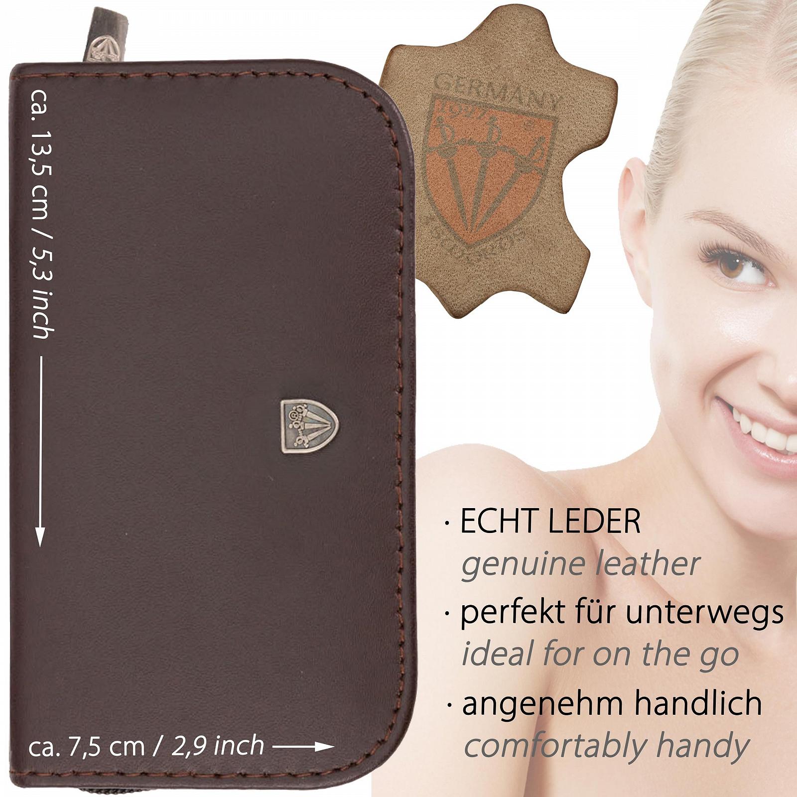 Набір для манікюру та педикюру DREI SCHWERTER Verona 6 предметів, коричневий чохол, фото №4 Набір для манікюру та педикюру DREI SCHWERTER Verona 6 предметів, коричневий чохол, фото №4