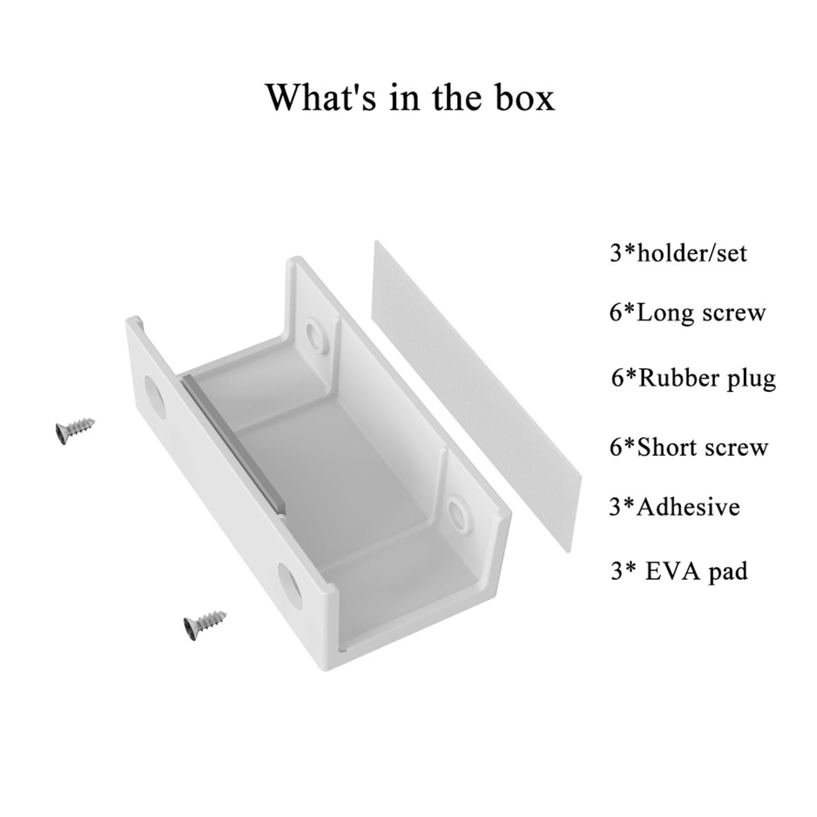 Підставка для ноутбука під стіл, тримач полиці, захисна полиця, органайзер, кронштейн з гвинтами для кабельної коробки, фото №7