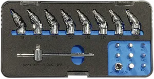 Набор головок-бит с шарниром SW-STAHL 04462L 1/4" 18 предм. - Фото 1