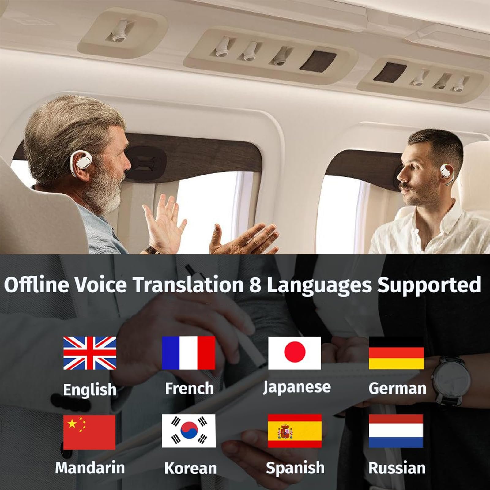 Навушники Перекладач, AI Bluetooth Бездротові, фото №2 Навушники Перекладач, AI Bluetooth Бездротові, фото №2