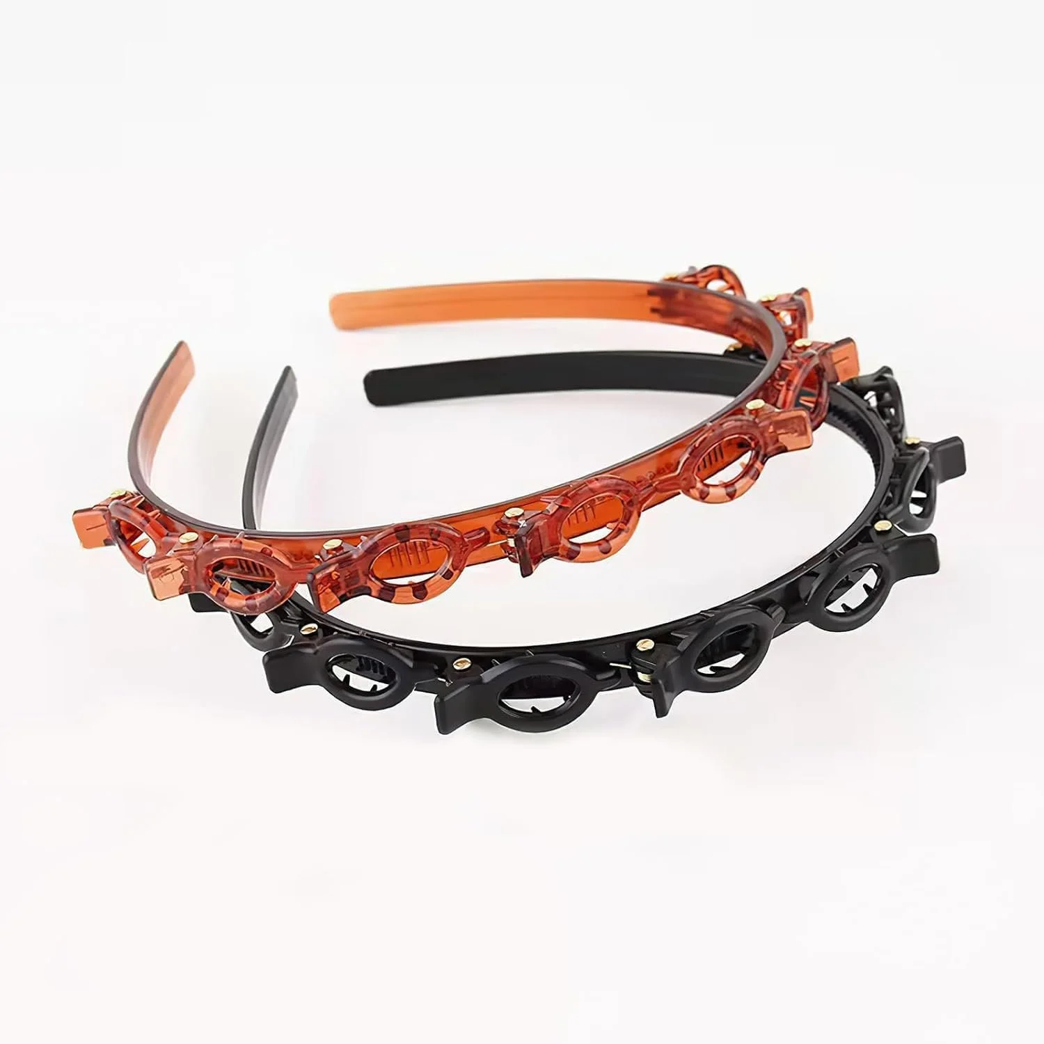 Обруч для волосся з подвійним чубчиком та 8 маленькими затискачами, фото №8