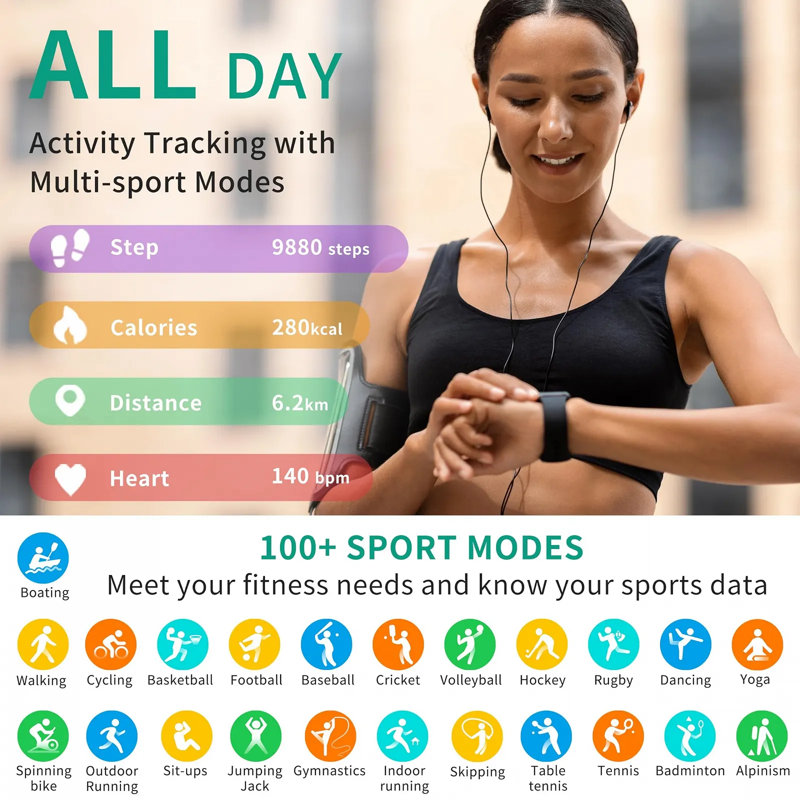 Розумний годинник Popglory з функцією телефону, фітнес-трекер, кольоровий сенсорний дисплей 2 дюйми, фото №6 Розумний годинник Popglory з функцією телефону, фітнес-трекер, кольоровий сенсорний дисплей 2 дюйми, фото №6