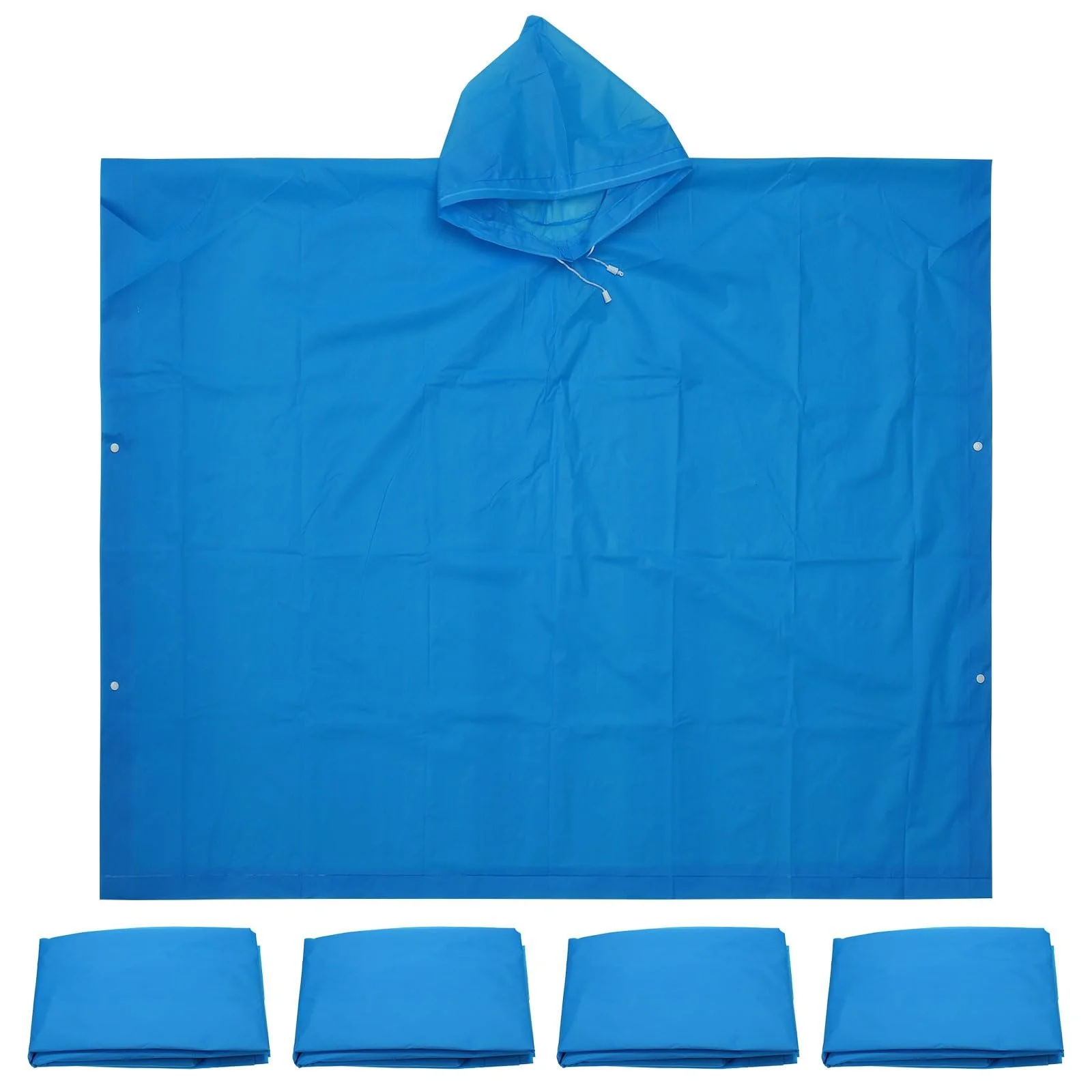 Пончо дощове PATIKIL 5 шт., EVA, 100 x 130 см, синє, фото №1